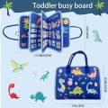 Montessori Busy Book Educational Toys For Toddler Portable Activity Travel Board Fine Motor Skills Early Education learing Toys Soft Busy Books for toddler Board in Bag 08 pages busy book for kids busy book for babies and toddlers. 