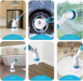 Electric Spin Scrubber,Long Handled Cleaning Brush Electric Chargeable Cleaning Brush Drill Brush Abstract Plastic Electric Spin Scrubber Machine Floor Tiles Cleaner Tool with 3 Replaceable Brushes and Long Extension. 