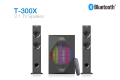 F&D T300X 140 W 2.1 Channel Soundbar Cum Tower Speaker Wireless Bluetooth Multimedia TV Speaker with Multicolor LED Display, Remote, Digital FM & USB. 