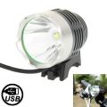 3 Modes USB Cree XML T6 LED headlamp/bicycle light, luminous flux: 900lm, cable length: 1.5m. 