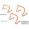 Football training hurdles jumping hurdles exercise Football training hurdles Pack of agility hoops hurdles Pack of 3 speed hurdles 6" Fine quality Material used agility hurdles footwork training Improve foot-speed Pack of 3 Pcs. - 6 inch height. 