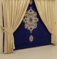 Velvet Laser Cut Motif Curtain Blinds Customized for Elegant Window Treatment. 