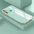 For Infinix Hot 9 Back Cover Fashion Shiny Plating Square Bumper Camera Protection Case Soft Silicone Shockproof Protective Mobile Phone Cases. 
