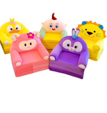 Premium Quality Multi-Purpose - Kids Folding Sofa Cum Bed with different Carton Characters Foldable Sofa Floor Seat Child Back Support, Cartoon Character Chair for Baby Boy & Girl, Easy to Wash by CUTE & COZY