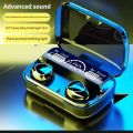 M10 TWS Airpods or Earbuds blootooth , wireless Earbuds with Super Sound & High Quality Touch Sensors True Stereo Headphones with Built in Mic 10m  Bluetooth Earpods , Wireless Earpods , Charging Case Sport Headset for all Bluetooth Smart devices.. 