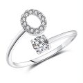 Elegant Initial Letter A-Z Crystal Zircon Fashion Rings with 1-Year Warranty. 