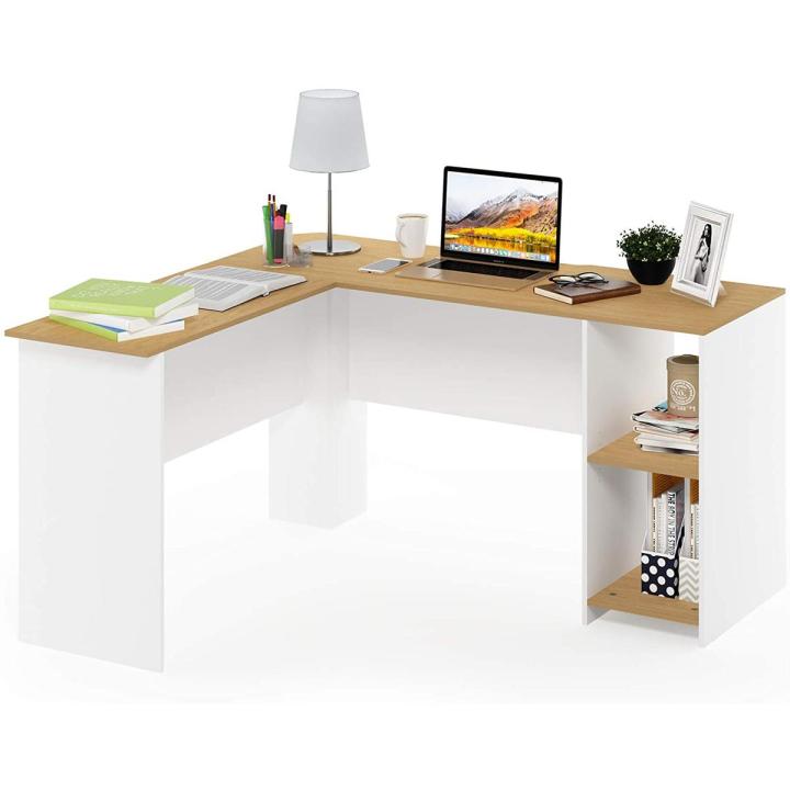 L Shaped Computer Desk, Rustic Wood Corner Desk, Industrial Writing Workstation Table office Table Gaming Table
