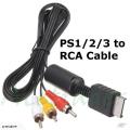 PS1 PS2 PS3 / AV to RCA Cable Lead. 