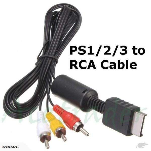 PS1 PS2 PS3 / AV to RCA Cable Lead