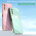 For Vivo Y12S Back Cover Shiny Plating Square Bumper Soft Silicone Shockproof Protective Case. 