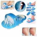 Easy Feet Cleaning Brush Exfoliating Foot Massager Slipper for Unisex Adults, 1 Pc (Blue). 