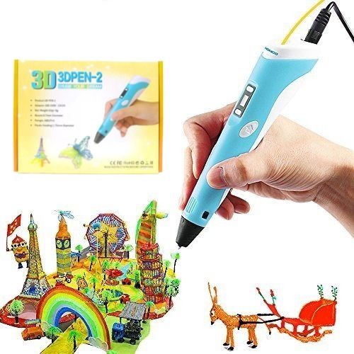 Best Gift 3D Pen for kids, 4.0 Gen. Drawing Pen, LCD Display, USB Cable, 1 Pen Holder, 9 Meter 1.75mm Free Filament, Temperature Control,  3D Painting Pen, 3Doodler Create+ Printing, Creative Learning for Children Kids as Toys, DIY Arts & Crafts Boy Girls