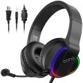 Eono E400 Wired Over Ear Gaming Headphones with N Wired Gaming Headset 7.1 Wired Gaming Headset, Noise Cancelling Over Ear Gaming Headphones with Mic, Compatible with Ps3, Ps4, Ps5 Xbox One, Xbox x, Xbox S, Mobile, Nintendo Switch, Pc, Mac, Laptop (Black). 