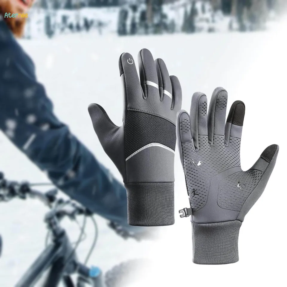 JUNRUI Winter Gloves Touchscreen Warm Thermal Gloves Camping Hiking Running Driving For Men And Women, Navy, One Size