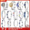 Iruriuiyt New in 925 Sterling Silver Rings For Women Pavé Everlasting Sparkle Ring Making Jewelry Gift Party Engagement. 