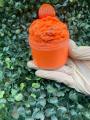 Orange soda slime for kids slushy texture slime with the charm. 