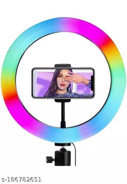 RGB%20MULTI-COLOURED%20RING%20LIGHT%20MJ26%2026CM%20With%20Phone%20Holder%20Photography%20Fill%20Light%20Selfie%20Set%20-%20Image%202