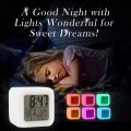 Alarm Clock Digital Travel for Bedroom Boy Girl,Small Desk Bedside Clocks,Display Time/Date LED Night Light with Snooze. 