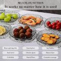 8pcs Multi-Purpose Acrylic Snack Plates – Transparent Reusable Serving Dish Set. 