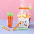 5 PCS Food Bag Sealing Clip Portable Carrot Shape Closure Clips Sealer Fresh Keeping Food Packaging. 