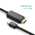 Mini DisplayPort to HDMI Cable 4K Mini DP to HDMI 6 Feet Cable for MacBook Air/Pro, Surface Pro/Dock, Monitor, Projector - Black. 