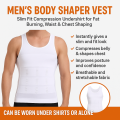 Men Body Shaper Slimming Vest – Hot Slim Fitness Compression Shirt for Belly Fat, Waist Slim & Chest Shape. 