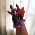 Superhero Spiderman Wrist Launcher Toy & Action Figure Set, Amazing Spider Web Launcher Role Play Toy For Kids Super Hero Flying Disk Shot_ Toys and Costume Gloves For Baby Boy Spider Man Toys. 