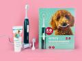 Pet Electric Toothbrush & Toothpaste - Oral & Skin Care Set for Pets - 100% Ultrasound Cleans Completely Silently - no Bristle Movements and no Vibration - for Cleaner Teeth / Healthier Gums / Fresher Breath. 