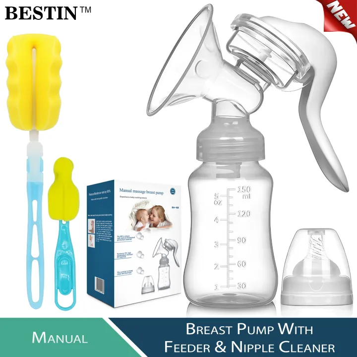 Portable Manual Breast Pump Breast Feeding Pump Massage Milk