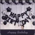 Black & Silver Birthday theme pack , Best wall Decoration for birthday Parties. 