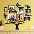 New Big Family Tree Photo Frame 3D Wooden wall Decor 3mm Thickness Wooden Wall Art - Removable Family Photo Frame Tree Wall Art Picture Home Décor - Big Family Tree with 12 Frames. 