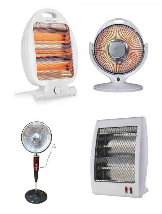 Electric Room Box Heater Halogen Heating Rods with Safety Tip Over ...