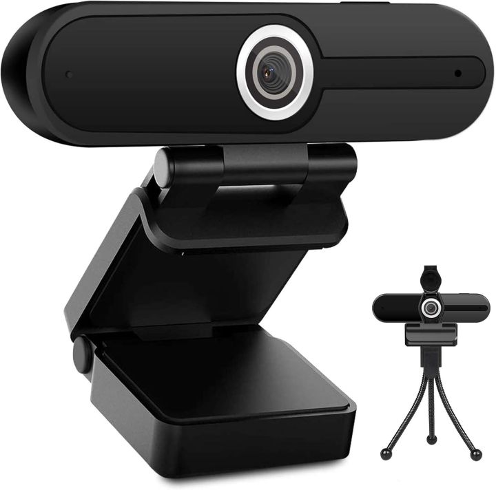 ToLuLu 4K HD Webcam with Microphone, 8 Megapixel USB Computer Web Camera with Privacy Shutter and Tripod, External Webcam Pro Streaming Webcams PC Cam w/Mic Noise Reduction for Windows Mac OS Desktop Laptop (Black) ToLuLu TL-WM-H8