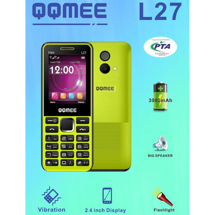 QQMEE L27 - Dual Sim -  2.4" Inch Display - 3000 MAH Battery - Any Colour