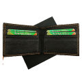 Pocket Size Black Textured Leather Wallet. 