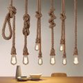 Rope Ceiling Hanging Lamp Base E27 1 meter 220V Kitchen Loft Industrial Retro Hanging Edison Decor Pendant Light BULB NOT INCLUDED. 