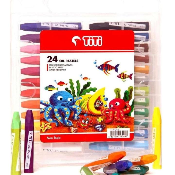 Pack of 24 - Color Oil Pastels Crayons