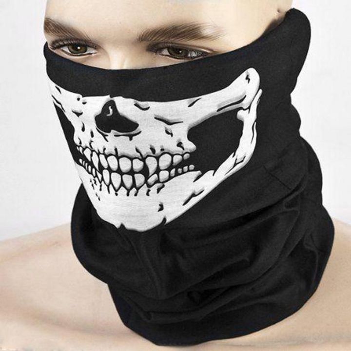 New design of Black Skull fashion  Face Tube Mask Neck Gaiter Dust Seamless breathable Bandana Balaclava