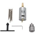 NANLIY- Dc 12V Motor Small Hand Drill Drilling Machine Compact Set With 10Pc 0.5-3Mm Drill Bit 0.3-4Mm Jto Keyless Chuck. 