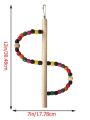 UK Bird Toys Wooden Hanging Hammock Climbing Natural wooden bird toys cage accessories Natural Pet Birds Cage Toys for Small Parakeet Cockatiel Conures Finches Budgie Love Birds Multi Colored spiral. 