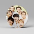BTS Badges Group Members Rounded Kpop for Army Lovers (Pack Of 2). 