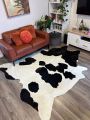 Black And White Cowhide Rugs Real Cowhide Rug - Genuine Hair on Cow Hide – Top Quality Carpet Options for Home Decor. 