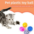 Toys for Cats Ball with Bell Playing Chew Rattle Scratch Plastic Ball Interactive Cat Training Toys Cat Toy Cat Favor Pet Supply. 