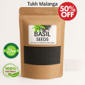 Tukh Malanga | Organic Basil Seeds | Tukmaria 100% Pure, Natural Sabja Seeds for Weight Loss, Skin Care & Summer Drinks Cooling Superfood for Falooda, Sharbat & Digestive Health. 