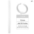 30 Holes Loose-leaf Plastic Binding Ring Spring Spiral Rings Binder Strip For A4 Paper Notebook Stationery Office Supplies Fugar. 