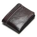 Leather Mens Wallets Brand Logo Zipper Design Short Men Purse Male Clutch With Card Holder Coins Purses Wallet. 