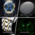 OLEVS Watch For Men Sale Original With Box Waterproof 2024 New Style Stainless Steel Strap Quartz Chronograph Luminous Calendar Wristwatch 5529. 
