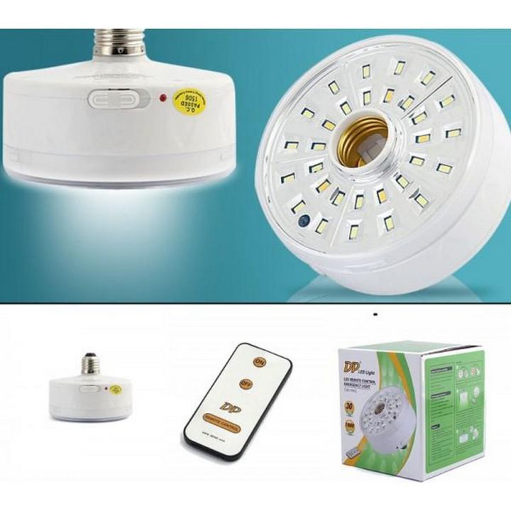 DP 30 LEDs Rechargeable Bulb 4 Hours Backup With Remote (E27)