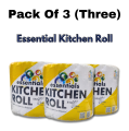 Essentials Kitchen Roll Tissue - Regular Quality Ben 10 - 50m meter - Pack of 3. 