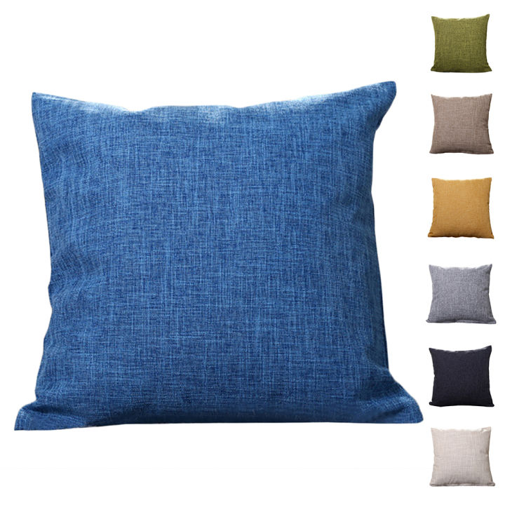CUANFEN Solid Color Throw Pillow Cover 45x45cm Polyester Pillowcase Car Sofa Home Waist Cushion Cover Decoration Pillows Case